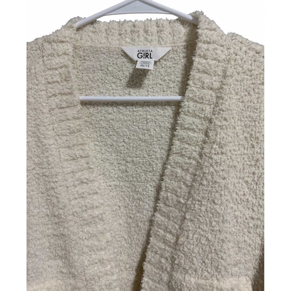 Athleta Girl Plush Knit Cardigan Magnolia White Girls Size‎ X-Large (14)